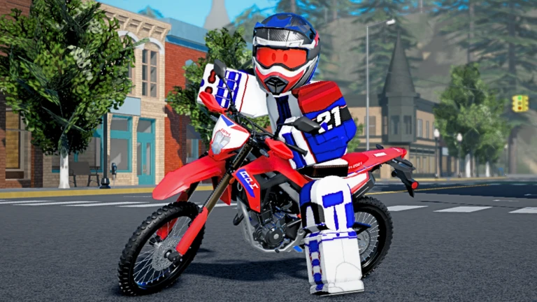 American Plains Mudding dirt bike and new town
